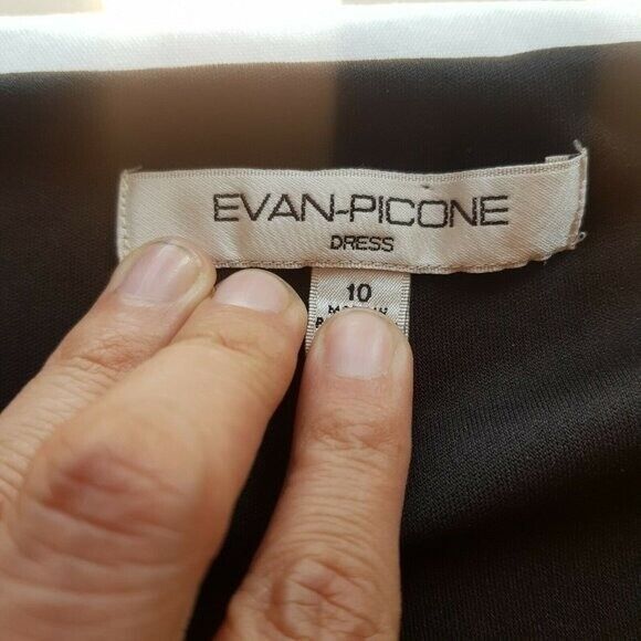 Evan Picone Dress Size 10 Leopard Print Animal Sleeveless Brown Black Mob Wife - Picture 4 of 12